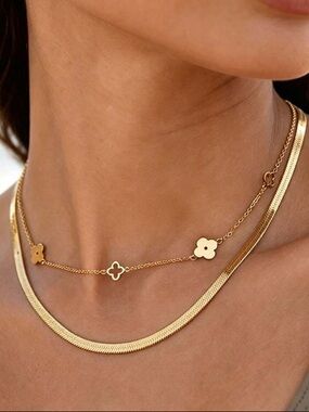 Kohl's Gold Layered Clover Charm Necklace